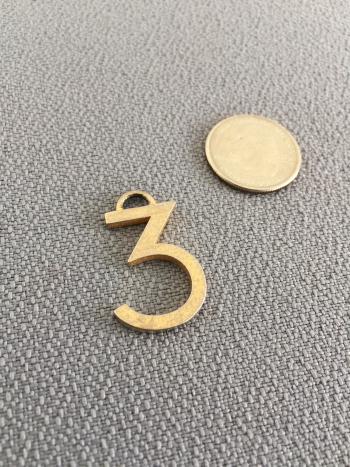 Lucky Number 3 (Three) Keychain