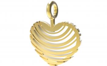 Swooping Heart Pendant