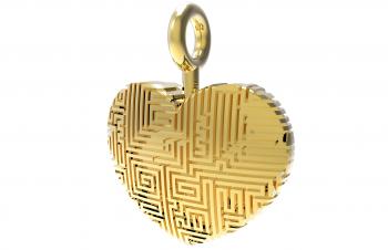 Labyrinth Heart Pendant