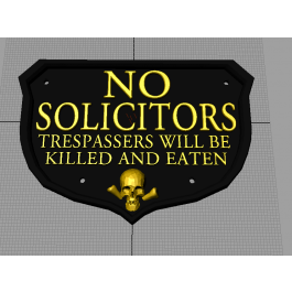 No Trespasser Door Crest